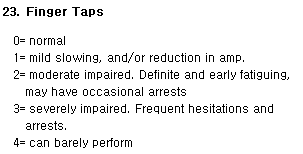 UPDRS Scoring Criteria 1